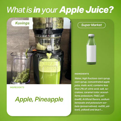 Cold Press Juicer, 5.3 Inch Large Feed Opening, Slow Masticator Chute, For Whole Vegetables and Fruits, High Yield, Easy to Clean Springtok Steel